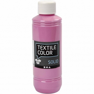 Textile Solid, dækkende, pink, 250ml/ 1 fl.