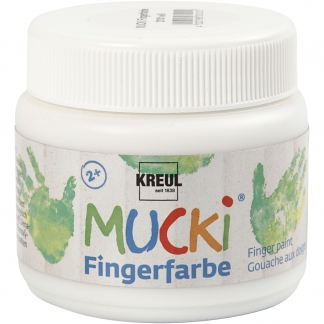 Mucki Fingermaling, hvid, 150 ml/ 1 ds.