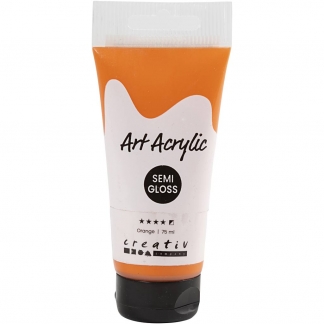 Art Akrylmaling, halvblank, halvdækkende, orange, 75 ml/ 1 fl.