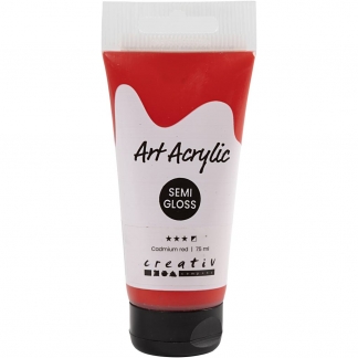 Art Akrylmaling, halvblank, halvdækkende, kadmium rød, 75 ml/ 1 fl.