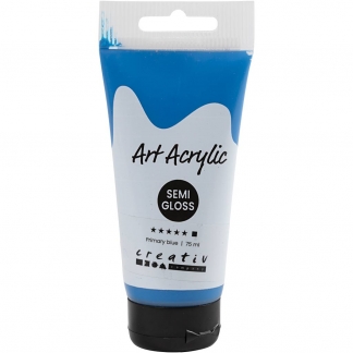 Art Akrylmaling, halvblank, dækkende, primær blå, 75 ml/ 1 fl.
