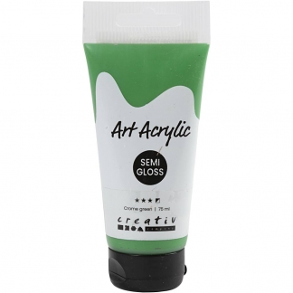 Art Akrylmaling, halvblank, halvdækkende, crome green, 75 ml/ 1 fl.