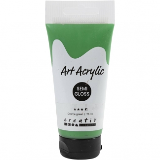 Art Akrylmaling, halvblank, halvdækkende, crome green, 75ml/ 1 fl.