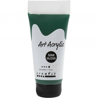 Art Akrylmaling, halvblank, dækkende, mørk grøn, 75 ml/ 1 fl.