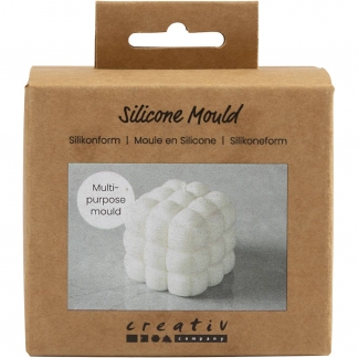 Silikoneform, Firkant med bobler, H: 5 cm, diam. 6 cm, B: 6 cm, 1 stk./ 1 pk.