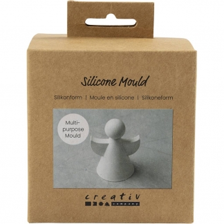Silikoneform, Engel, H: 9,5 cm, B: 7 cm, mat transparent, 1 stk./ 1 pk.