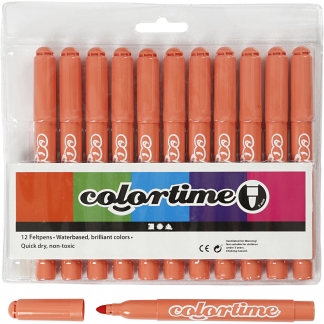 Colortime Tusch, streg 5 mm, mandarin, 12 stk./ 1 pk.