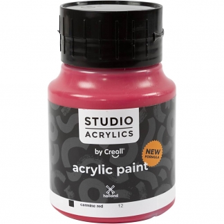 Creall Studio Akrylmaling, dækkende, carmine red (12), 500ml/ 1 fl.