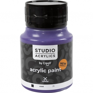 Creall Studio Akrylmaling, dækkende, violet (25), 500ml/ 1 fl.