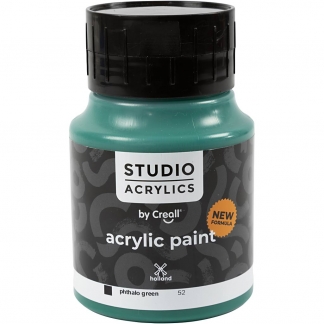 Creall Studio Akrylmaling, dækkende, phtalo green (52), 500ml/ 1 fl.