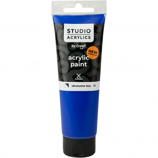 Creall Studio Akrylmaling, halvdækkende, ultramarine blue (42), 120ml/ 1 fl.