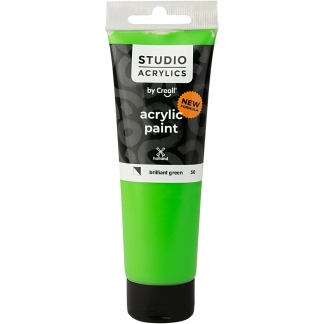 Creall Studio Akrylmaling, halvdækkende, brilliant green (50), 120 ml/ 1 fl.