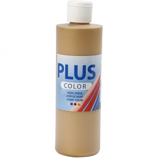 Plus Color Hobbymaling, guld, 250 ml/ 1 fl.