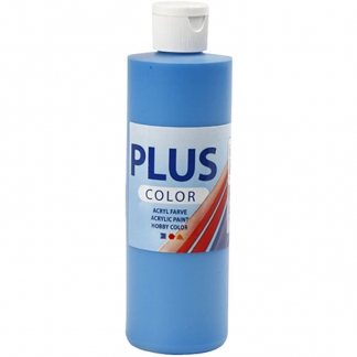 Plus Color Hobbymaling, primær blå, 250ml/ 1 fl.