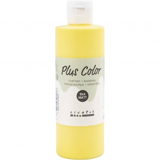 Plus Color Hobbymaling, primær gul, 250ml/ 1 fl.