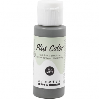 Plus Color Hobbymaling, mørk grå, 60ml/ 1 fl.