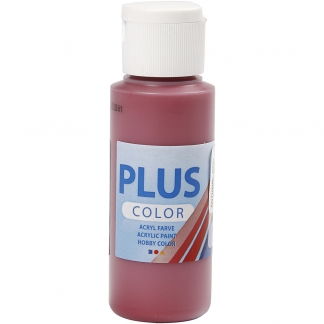 Plus Color Hobbymaling, gl. rød, 60 ml/ 1 fl.