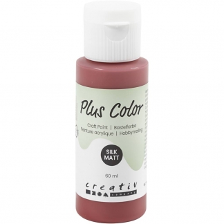 Plus Color Hobbymaling, gl. rød, 60 ml/ 1 fl.