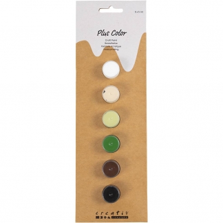 Plus Color Hobbymaling, natur, 6x5ml/ 1 pk.