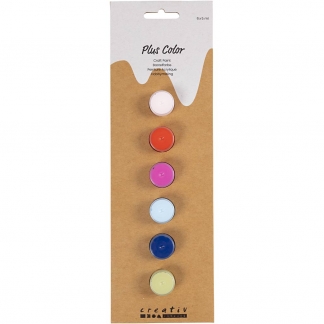 Plus Color Hobbymaling, stærke farver, 6x5ml/ 1 pk.