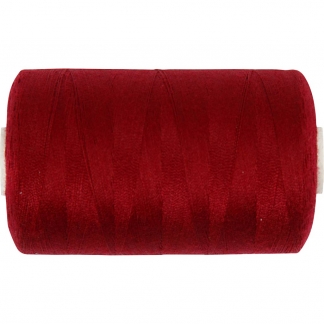 Polyester Sytr&aring;d, polyester, vinr&oslash;d, 1000 m/ 1 rl.