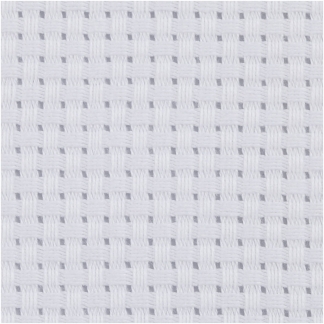 Aidastof, str. 50x50 cm, 35 tern pr. 10 cm, hvid, 1 stk.