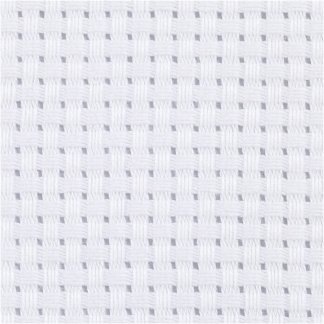 Aidastof, str. 50x50 cm, 35 tern pr. 10 cm, hvid, 1 stk.