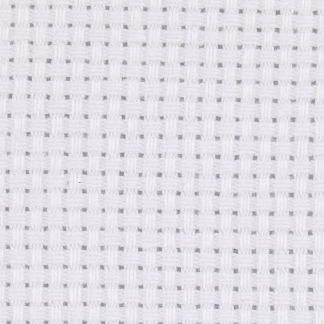 Aidastof, str. 50x50 cm, 43 tern pr. 10 cm, hvid, 1 stk.