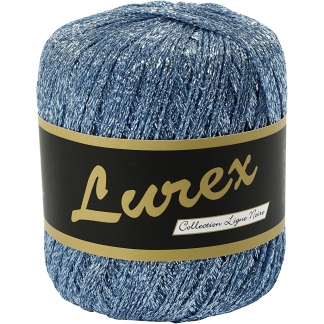 Lurex Garn, L: 160 m, lyseblå, 25 g/ 1 ngl.