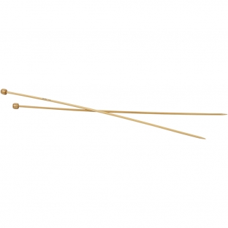Strikkepinde, L: 35 cm, 1 par