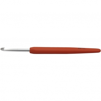 Hæklenål, L: 13,3 cm, orange, 1 stk.