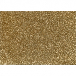 Strygestof, A5, 148x210 mm, glitter, guld, 1 ark