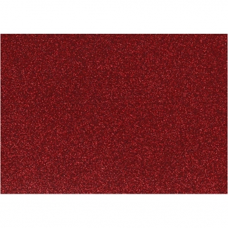 Strygestof, A5, 148x210 mm, glitter, rød, 1 ark