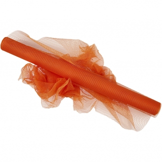 Tyl, orange, B: 50 cm, 5 m/ 1 rl.