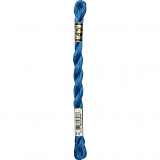 DMC perlegarn, nr. 5, bl&aring; (517), 300 m, 12x25 m/ 1 pk.