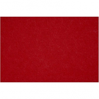 Hobbyfilt, 42x60 cm, tykkelse 3 mm, gl. rød, 1 ark