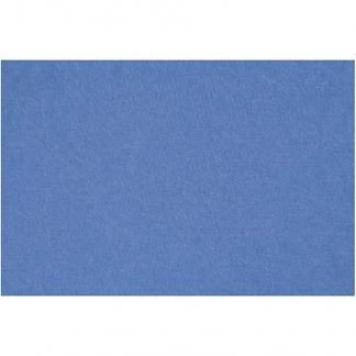 Hobbyfilt, 42x60 cm, tykkelse 3 mm, blå, 1 ark