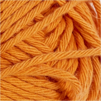 Bomuldsgarn, L: 80-85 m, orange, 50 g/ 1 ngl.