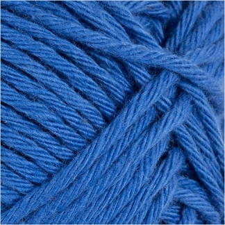 Bomuldsgarn, L: 80-85 m, kobolt blå, 50 g/ 1 ngl.