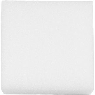 Nålefilteplade, str. 20x20 cm, tykkelse 4.5 cm, hvid, 1 stk.