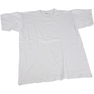 T-shirt, B: 42 cm, str. 9-11 år, rund hals, hvid, 1 stk.