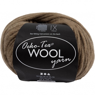 Uldgarn, L: 50 M, lys brun, 50 g/ 1 ngl.