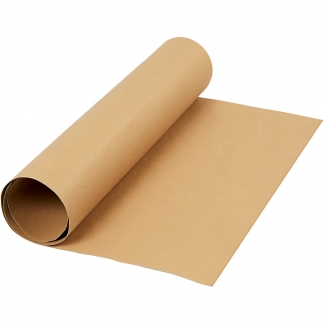 Læderpapir, B: 50 cm, ensfarvet, 350 g, lys brun, 1 m/ 1 rl.