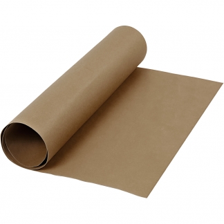 Læderpapir, B: 50 cm, ensfarvet, 350 g, mørk brun, 1 m/ 1 rl.