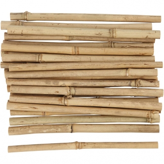 Bambuspinde, L: 20 cm, tykkelse 8-15 mm, 30 stk./ 1 pk.