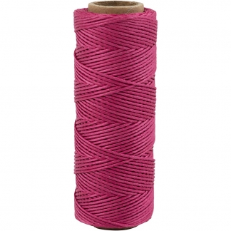 Bambussnor, tykkelse 1 mm, mørk pink, 65 m/ 1 rl.