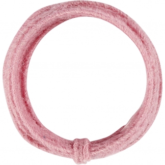 Jute wire, tykkelse 2-4 mm, pink, 3 m/ 1 pk.