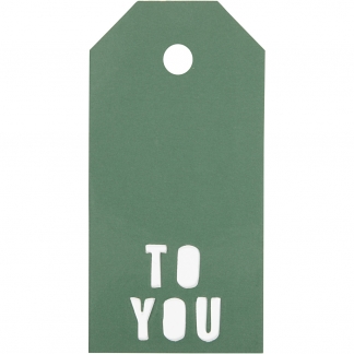 Manilamærker, grøn, TO YOU, str. 5x10 cm, 300 g, 15 stk./ 1 pk.