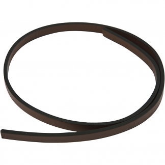 Imiteret Læderbånd, B: 10 mm, tykkelse 3 mm, brun, 1 m/ 1 pk.