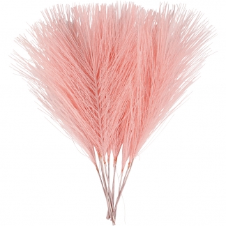 Kunstige fjer, L: 15 cm, B: 8 cm, lyserød, 10 stk./ 1 pk.